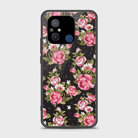 Xiaomi Redmi 12C Cover - Floral Series - HQ Ultra Shine Premium Infinity Glass Soft Silicon Borders Case (Fast Delivery)