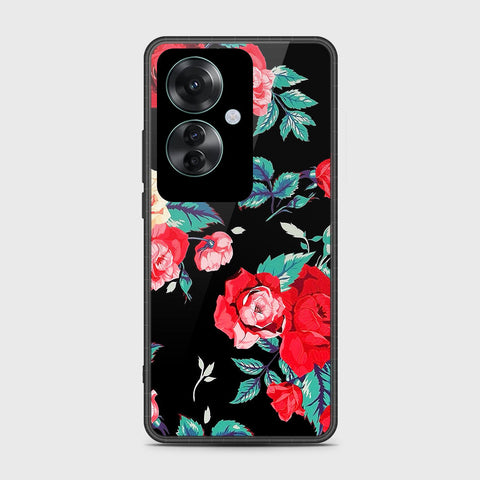 Oppo Reno 11F 5G Cover- Floral Series - HQ Ultra Shine Premium Infinity Glass Soft Silicon Borders Case