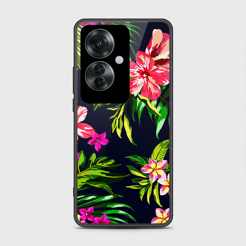 Oppo Reno 11F 5G Cover- Floral Series - HQ Ultra Shine Premium Infinity Glass Soft Silicon Borders Case