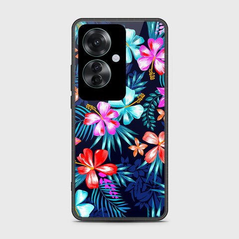 Oppo Reno 11F 5G Cover- Floral Series - HQ Ultra Shine Premium Infinity Glass Soft Silicon Borders Case