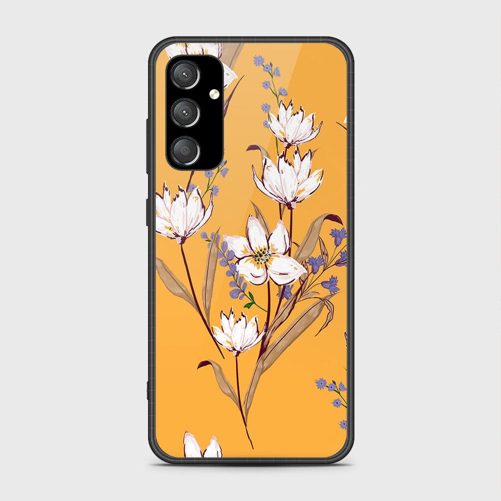 Samsung Galaxy A55 Cover- Floral Series - HQ Ultra Shine Premium Infinity Glass Soft Silicon Borders Case (Fast Delivery)