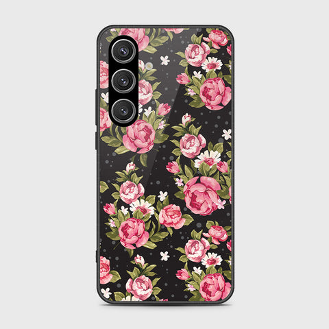 Samsung Galaxy S25 FE Cover- Floral Series - HQ Ultra Shine Premium Infinity Glass Soft Silicon Borders Case