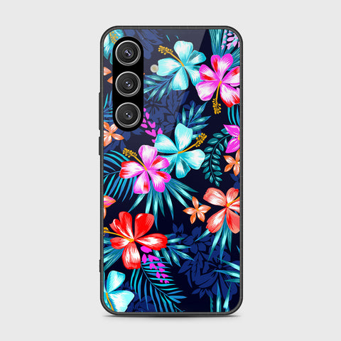 Samsung Galaxy S25 FE Cover- Floral Series - HQ Ultra Shine Premium Infinity Glass Soft Silicon Borders Case