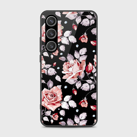 Samsung Galaxy S25 FE Cover- Floral Series - HQ Ultra Shine Premium Infinity Glass Soft Silicon Borders Case