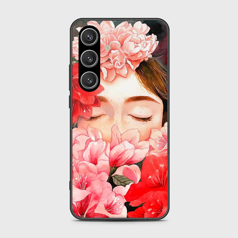 Samsung Galaxy S25 FE Cover- Floral Series - HQ Ultra Shine Premium Infinity Glass Soft Silicon Borders Case