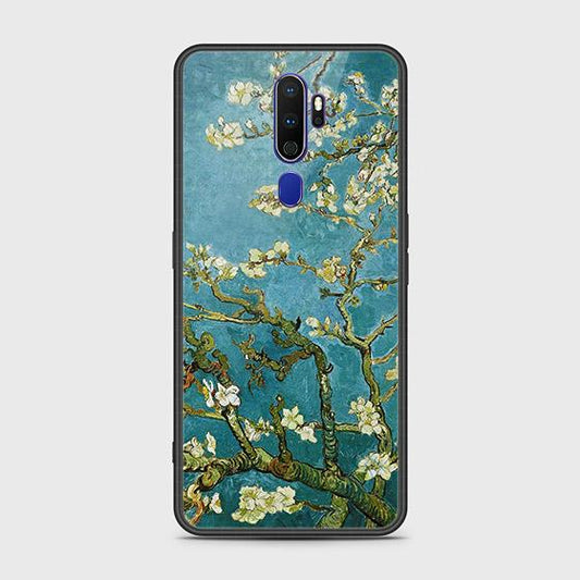 Oppo A9 2020 Cover - Floral Series 2 - D27 - HQ Ultra Shine Premium Infinity Glass Soft Silicon Borders Case ( Fast Deivery )