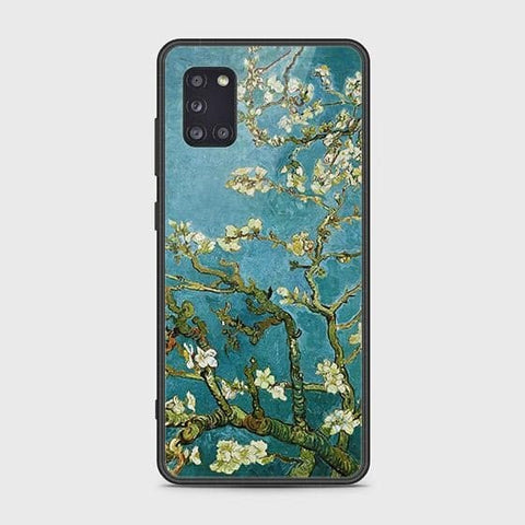 Samsung Galaxy A31 Cover - Floral Series 2 - HQ Ultra Shine Premium Infinity Glass Soft Silicon Borders Case ( Fast Delivery )