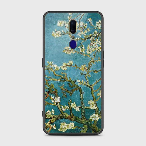 Oppo F11 Cover - Floral Series 2 - HQ Ultra Shine Premium Infinity Glass Soft Silicon Borders Case (Fast Delivery)