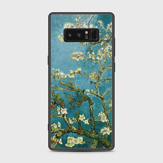 Samsung Galaxy Note 8 Cover - Floral Series 2 - HQ Ultra Shine Premium Infinity Glass Soft Silicon Borders Case (Fast Delivery)