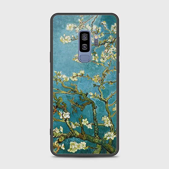 Samsung Galaxy S9 Plus Cover - Floral Series 2 - D363 - HQ Ultra Shine Premium Infinity Glass Soft Silicon Borders Case ( Fast Delivery )
