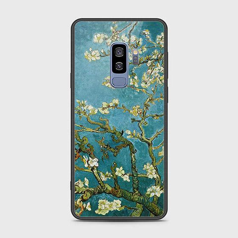 Samsung Galaxy S9 Plus Cover - Floral Series 2 - D363 - HQ Ultra Shine Premium Infinity Glass Soft Silicon Borders Case ( Fast Delivery )