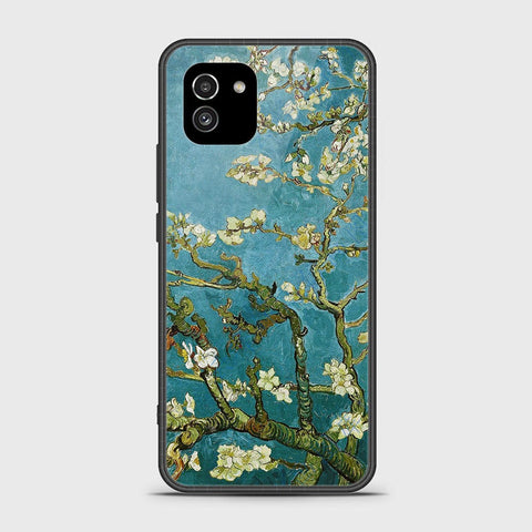 Samsung Galaxy A03 Cover- Floral Series 2 - HQ Ultra Shine Premium Infinity Glass Soft Silicon Borders Case ( Fast Delivery )