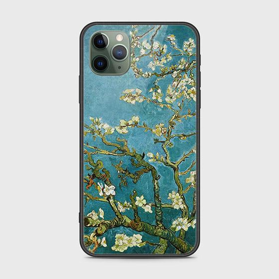 iPhone 11 Pro Max Cover - Floral Series 2 - D16 - HQ Ultra Shine Premium Infinity Glass Soft Silicon Borders Case ( Fast Delivery )