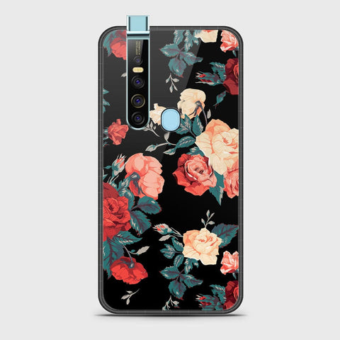 Tecno Camon 15 Pro Cover- Floral Series 2 - HQ Ultra Shine Premium Infinity Glass Soft Silicon Borders Case G-57 (Fast Delivery) (SU)