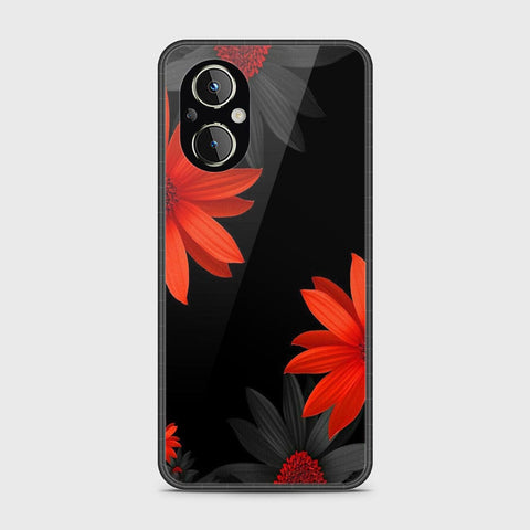 Oppo Reno7 Z 5G Cover- Floral Series 2 - D36 - HQ Ultra Shine Premium Infinity Glass Soft Silicon Borders Case ( Fast Delivery )