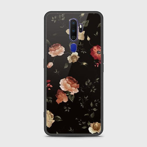 Oppo A5 2020 Cover - Floral Series 2 - D28 - HQ Ultra Shine Premium Infinity Glass Soft Silicon Borders Case ( Fast Deliver )