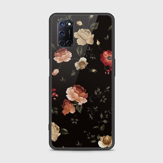 Oppo A52 Cover - Floral Series 2 - D31 - HQ Ultra Shine Premium Infinity Glass Soft Silicon Borders Case ( Fast Delivery )