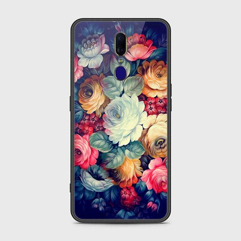 Oppo F11 Cover - Floral Series 2 - HQ Ultra Shine Premium Infinity Glass Soft Silicon Borders Case (Fast Delivery)