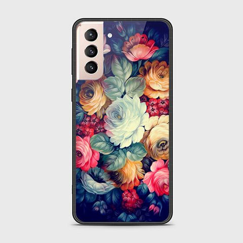 Samsung Galaxy S21 FE 5G Cover - Floral Series 2 - HQ Ultra Shine Premium Infinity Glass Soft Silicon Borders Case