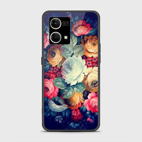 Oppo Reno 7 4G Cover - Floral Series 2 - HQ Ultra Shine Premium Infinity Glass Soft Silicon Borders Case