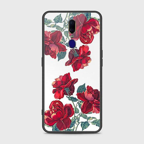 Oppo F11 Cover - Floral Series 2 - HQ Ultra Shine Premium Infinity Glass Soft Silicon Borders Case (Fast Delivery)