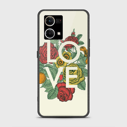 Oppo Reno 7 4G Cover - Floral Series 2 - HQ Ultra Shine Premium Infinity Glass Soft Silicon Borders Case