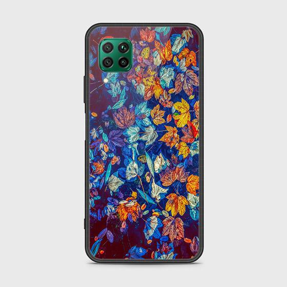 Huawei P40 lite Cover - Floral Series 2 - D424 - HQ Ultra Shine Premium Infinity Glass Soft Silicon Borders Case ( Fast Delivery )