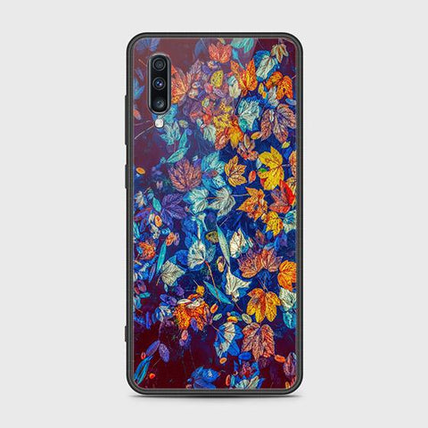 Samsung Galaxy A70s Cover - Floral Series 2 - HQ Ultra Shine Premium Infinity Glass Soft Silicon Borders Case