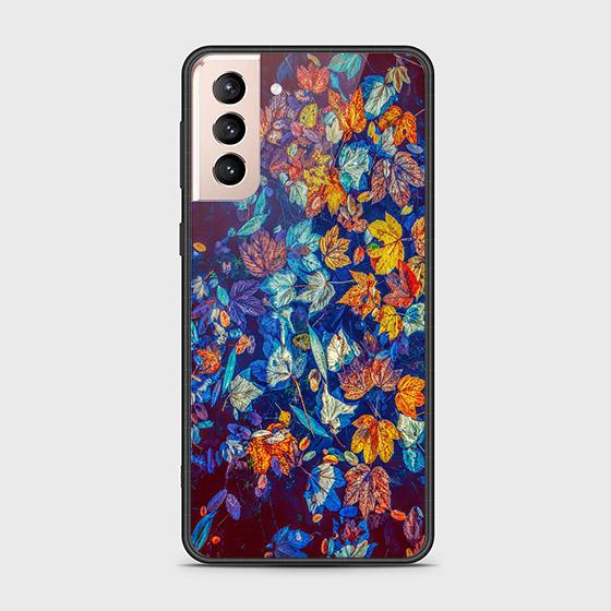 Samsung Galaxy S21 5G Cover - Floral Series 2 - D27 - HQ Ultra Shine Premium Infinity Glass Soft Silicon Borders Case ( Fast Delivery )