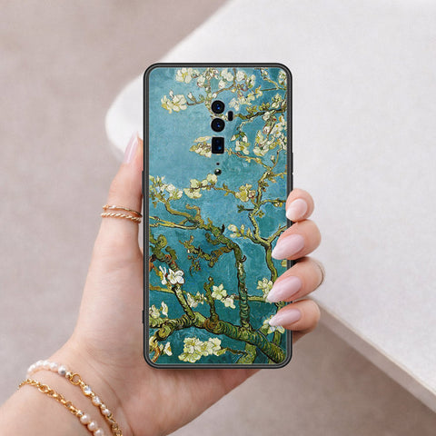Oppo Reno 10x Zoom Cover - Floral Series 2 - HQ Ultra Shine Premium Infinity Glass Soft Silicon Borders Case