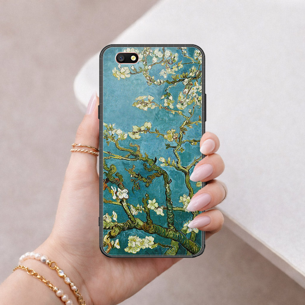 Oppo A77 Cover - Floral Series 2 - HQ Ultra Shine Premium Infinity Glass Soft Silicon Borders Case