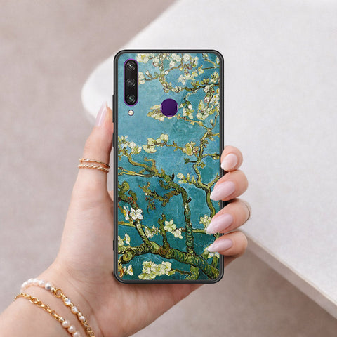 Huawei Y6p Cover - Floral Series 2 - HQ Ultra Shine Premium Infinity Glass Soft Silicon Borders Case