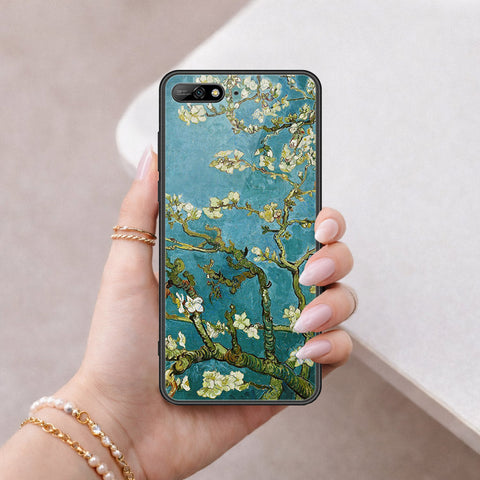Huawei Y6 Prime 2018 Cover - Floral Series 2 - HQ Ultra Shine Premium Infinity Glass Soft Silicon Borders Case