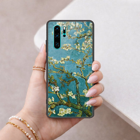 Huawei P30 Pro Cover - Floral Series 2 - HQ Ultra Shine Premium Infinity Glass Soft Silicon Borders Case