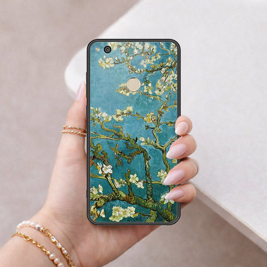 Huawei Honor 8 Lite Cover - Floral Series 2 - HQ Ultra Shine Premium Infinity Glass Soft Silicon Borders Case