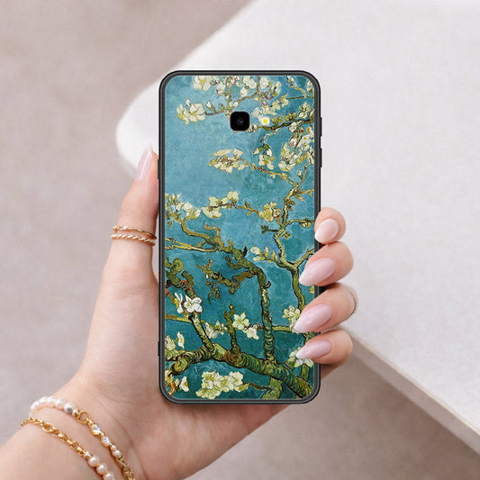 Samsung Galaxy J4 Plus Cover - Floral Series 2 - HQ Ultra Shine Premium Infinity Glass Soft Silicon Borders Case