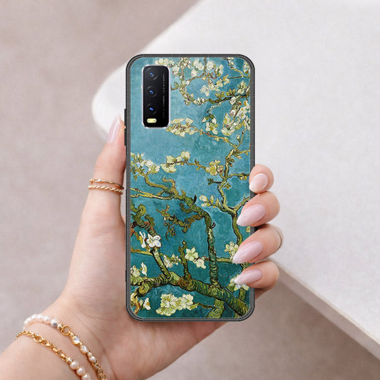 Vivo Y20s Cover - Floral Series 2 - HQ Ultra Shine Premium Infinity Glass Soft Silicon Borders Case