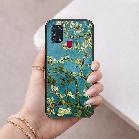 Samsung Galaxy F41 Cover - Floral Series 2 - HQ Ultra Shine Premium Infinity Glass Soft Silicon Borders Case