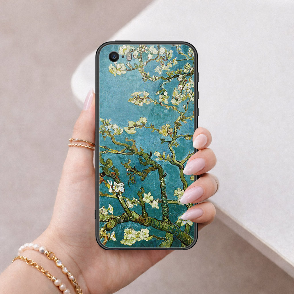iPhone 5 Cover - Floral Series 2 - HQ Ultra Shine Premium Infinity Glass Soft Silicon Borders Case