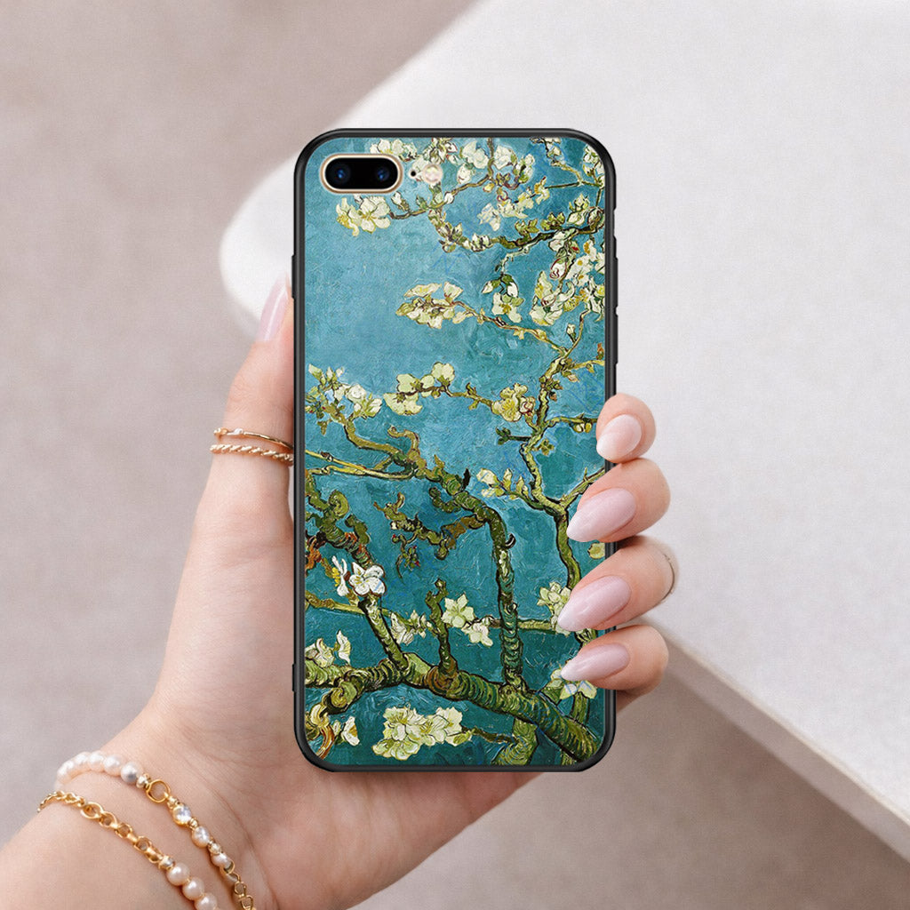 iPhone 8 Plus / 7 Plus - Floral Series 2 - HQ Ultra Shine Premium Infinity Glass Soft Silicon Borders Case