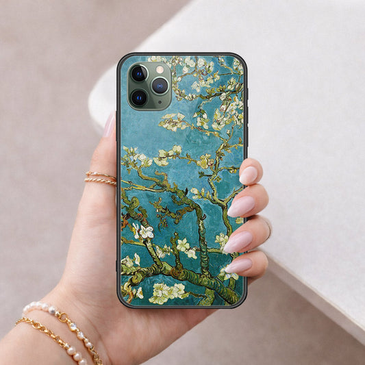 iPhone 11 Pro - Floral Series 2 - HQ Ultra Shine Premium Infinity Glass Soft Silicon Borders Case