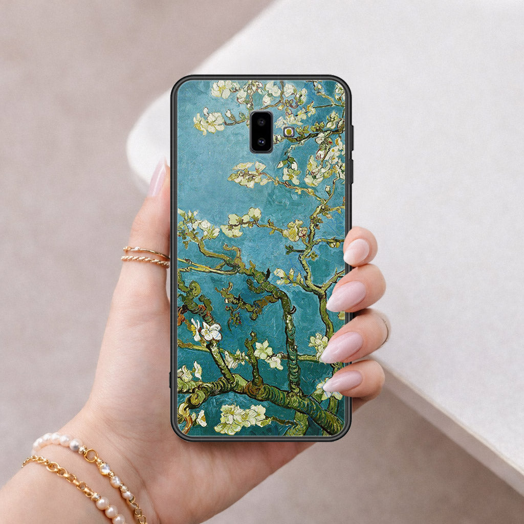 Samsung Galaxy J6 Plus 2018 Cover - Floral Series 2 - HQ Ultra Shine Premium Infinity Glass Soft Silicon Borders Case