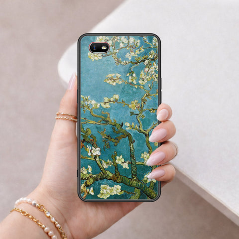 Oppo A1k Cover - Floral Series 2 - HQ Ultra Shine Premium Infinity Glass Soft Silicon Borders Case