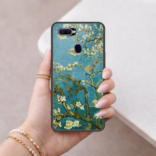 Oppo F9 / F9 Pro Cover - Floral Series 2 - HQ Ultra Shine Premium Infinity Glass Soft Silicon Borders Case
