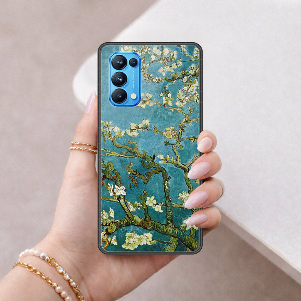 Oppo Reno 5 Pro 5G Cover - Floral Series 2 - HQ Ultra Shine Premium Infinity Glass Soft Silicon Borders Case