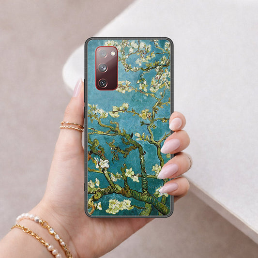 Samsung Galaxy S20 FE Cover - Floral Series 2 - HQ Ultra Shine Premium Infinity Glass Soft Silicon Borders Case