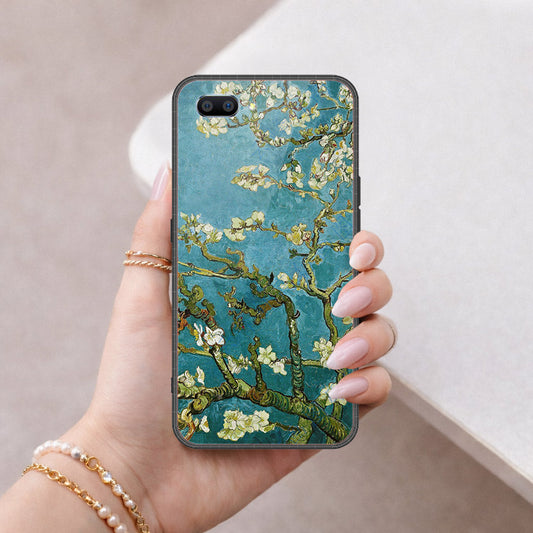 Oppo A3s Cover - Floral Series 2 - HQ Ultra Shine Premium Infinity Glass Soft Silicon Borders Case