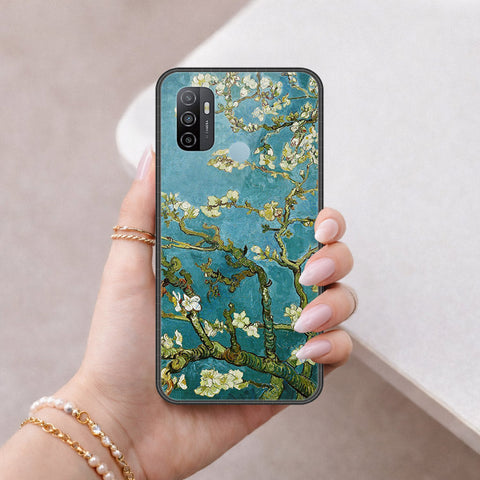 Oppo A53s Cover - Floral Series 2 - HQ Ultra Shine Premium Infinity Glass Soft Silicon Borders Case