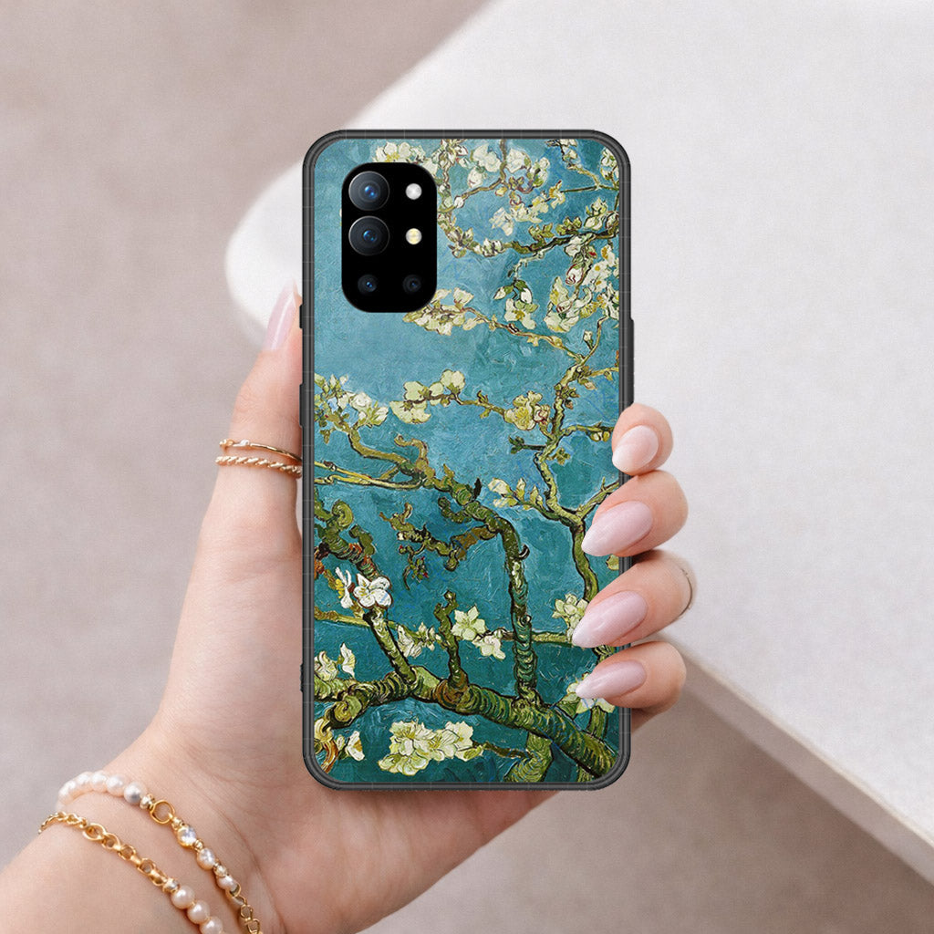OnePlus 9R Cover - Floral Series 2 - HQ Ultra Shine Premium Infinity Glass Soft Silicon Borders Case