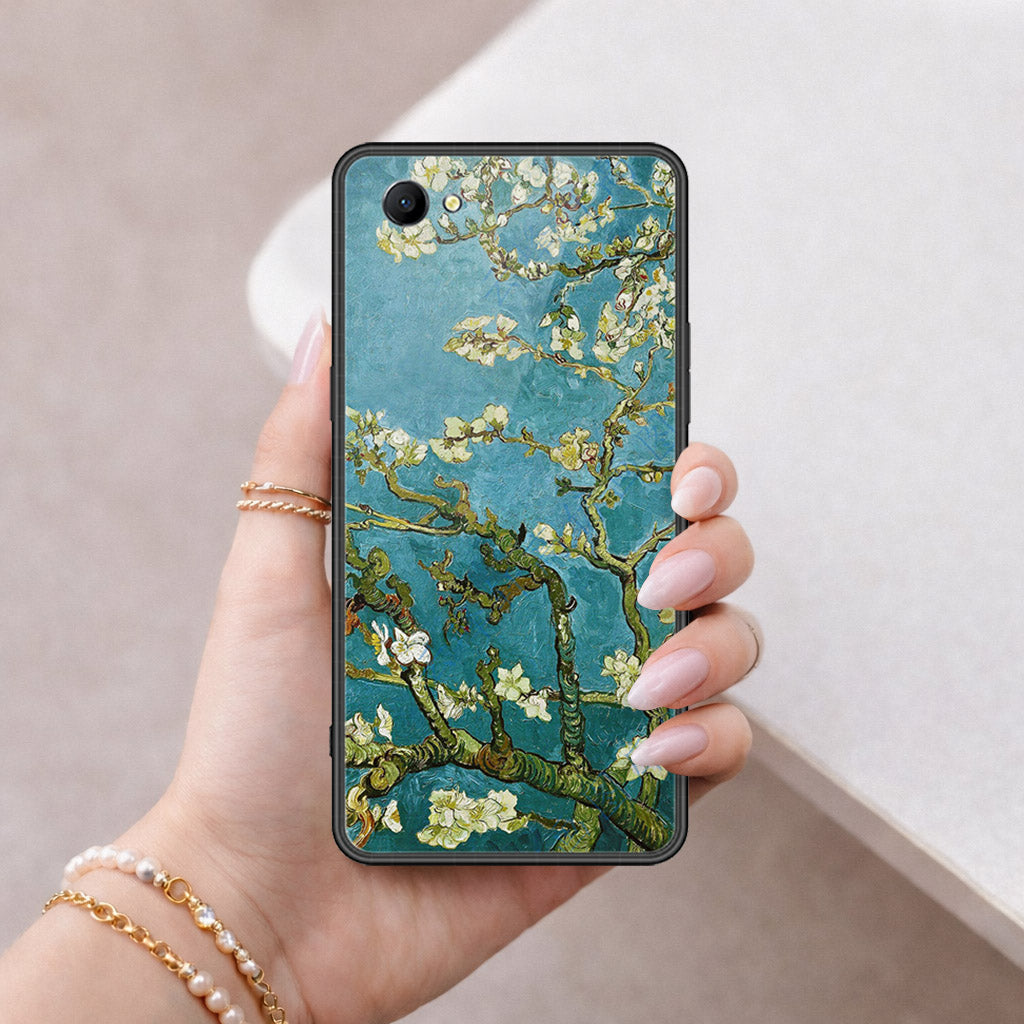 Oppo A3 Cover - Floral Series 2 - HQ Ultra Shine Premium Infinity Glass Soft Silicon Borders Case